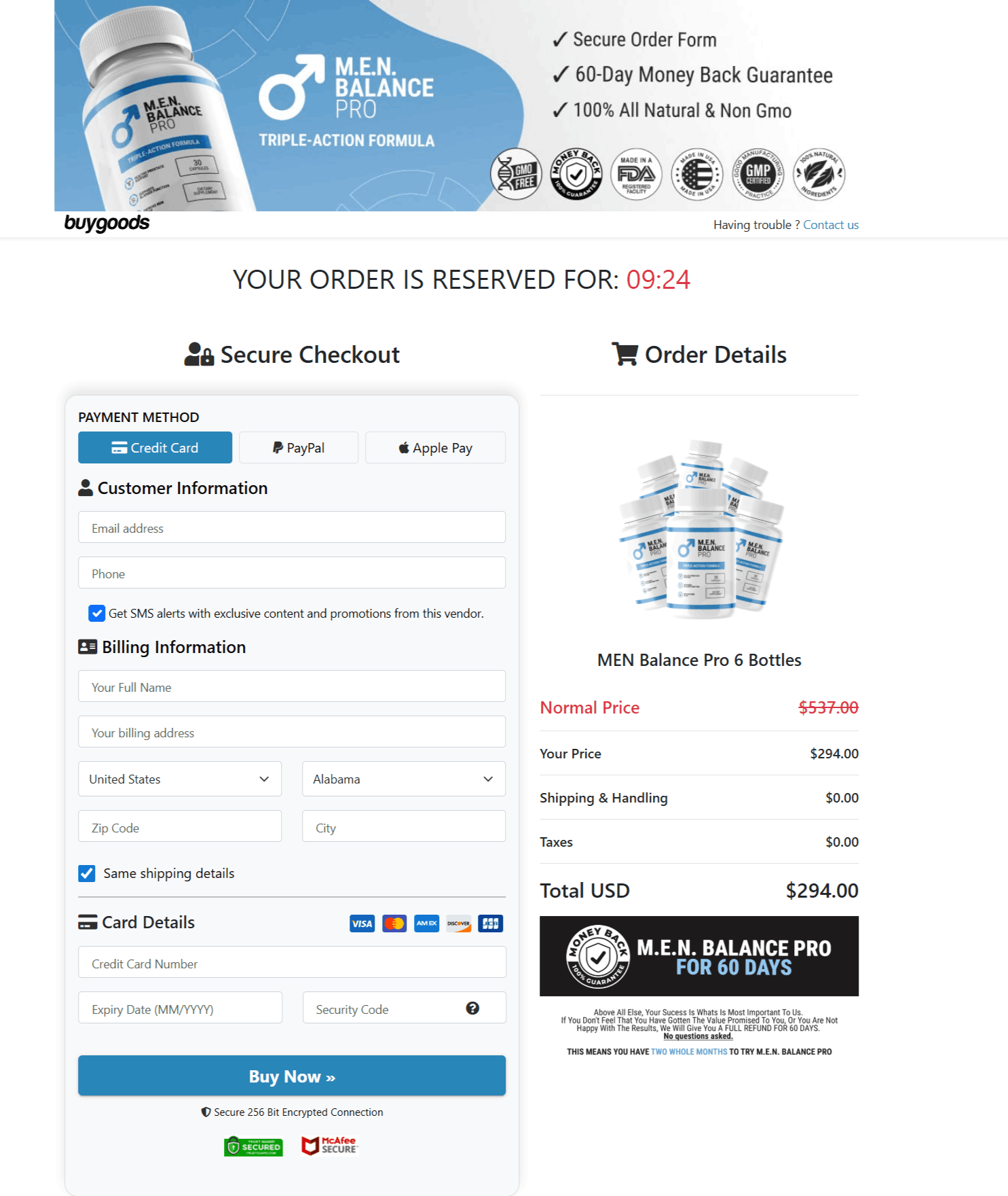 1 Day Men Balance Pro  Jar Offer